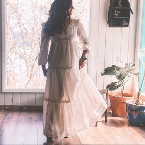 Vintage Handmade 70s Prarie Dress